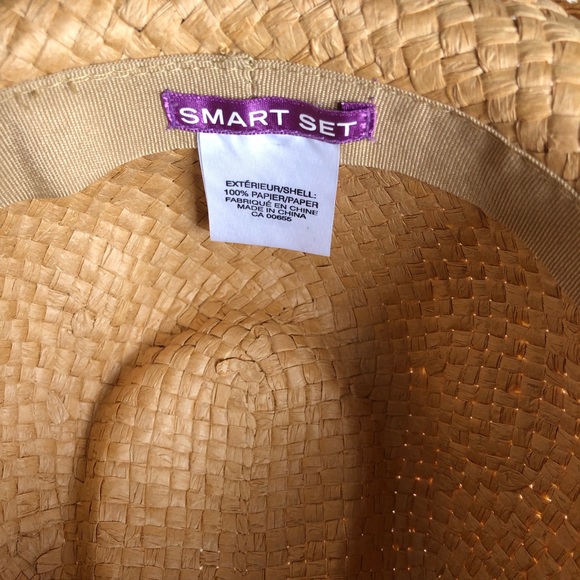 3/$30💚Smart Set tan paper straw fedora hat womens - Picture 9 of 9